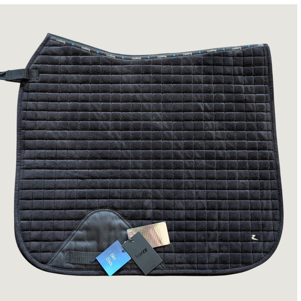 Horze Cooling Dressage Saddle Pad Full Size Black Gray NWT 17317